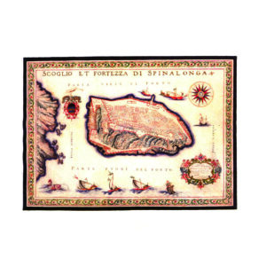 Γκραβούρα:  Francesco Bsilicata :Regno di Candia , Scoglio e Fortezza di Spinaloga