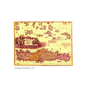 Χάρτης Γκραβούρα Χάρτες της Κρήτης - κρήτη μικρό Homann 1714
