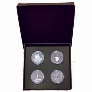 Σταντ για 4 Συλλεκτικά Νομίσματα - με Κουτί δώρου δωρεάν